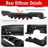 2024-2026 Ford Mustang Rear Bumper Diffuser Speed Style Gloss/Matte Black