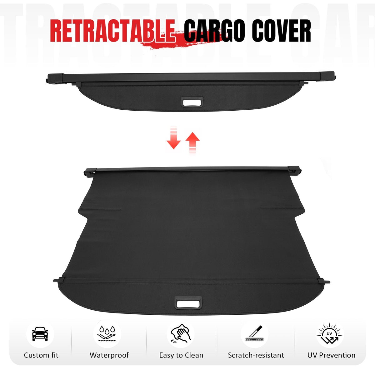 Cargo Cover for Chevy Traverse GMC Acadia Buick Enclave 2024-2026 Leather