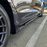 2024 Tesla Model 3 IKON Style Gloss Black Side Skirt Extension ABS