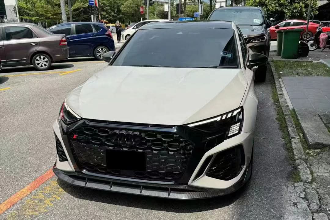 2021-2024 Audi RS3 8Y.0 Sedan And Sportback AD Style Dry Carbon Fiber Front Lip
