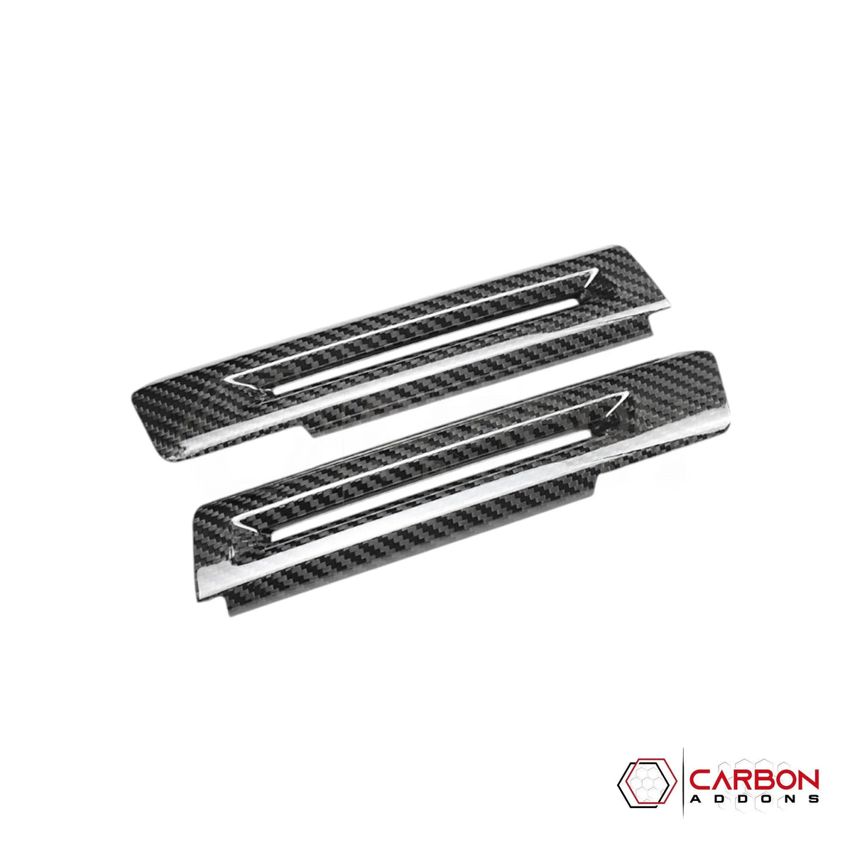 2024+ S650 Mustang Hard Carbon Fiber Door Arm Rest Chrome Trim Covers