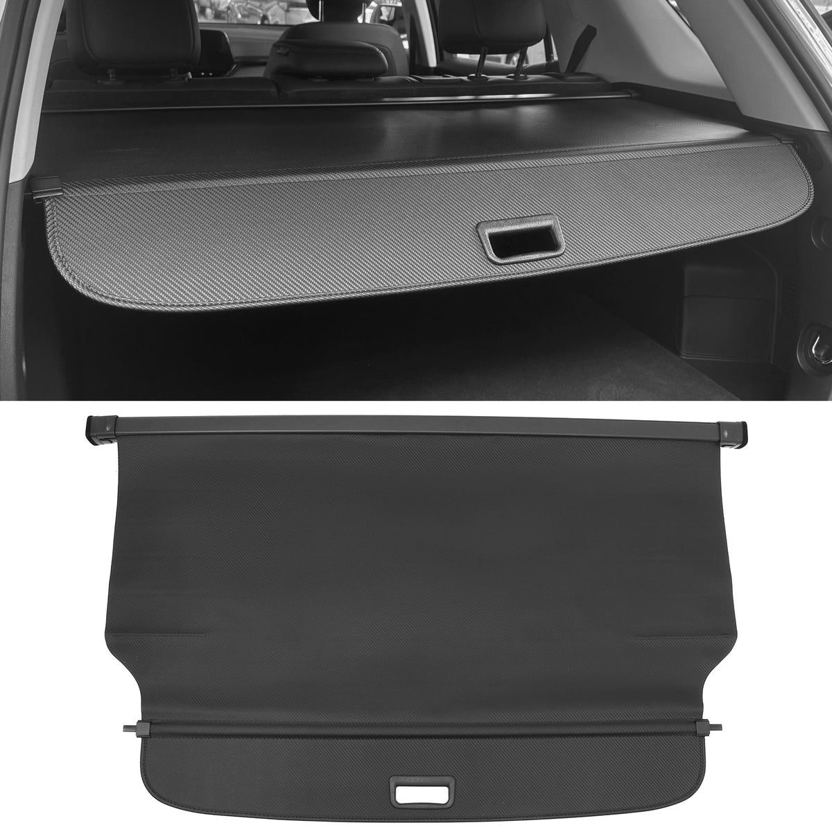 Rear Trunk Cargo Cover for Chevy Equinox & GMC Terrain 2025-2026 Carbon Fiber Texture