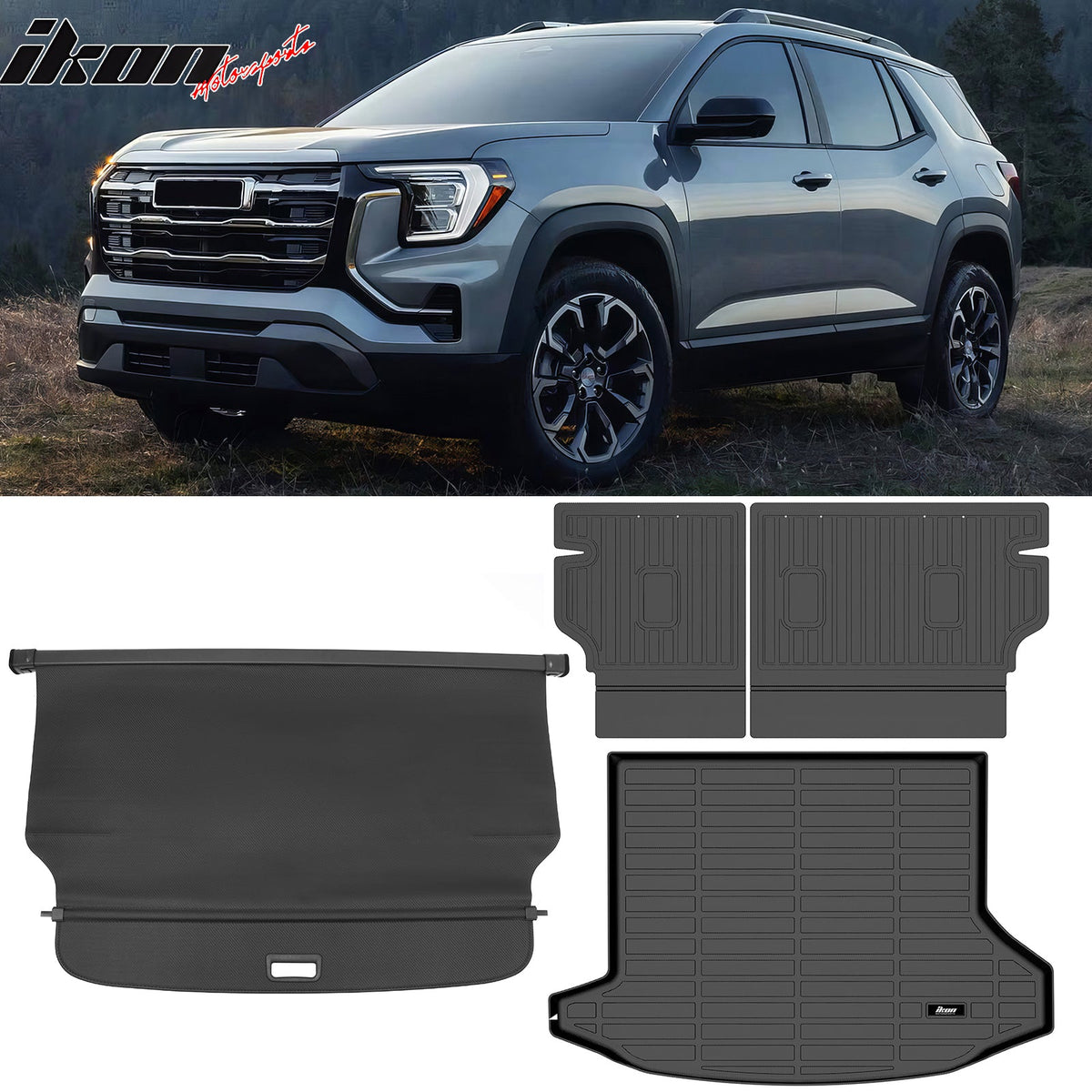 2025-2026 Equinox & Terrain Cargo Cover + TPE Backrest + 3D Trunk Mats