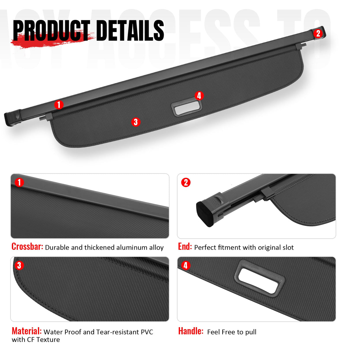 2025-2026 Equinox & Terrain Cargo Cover + TPE Backrest + 3D Trunk Mats