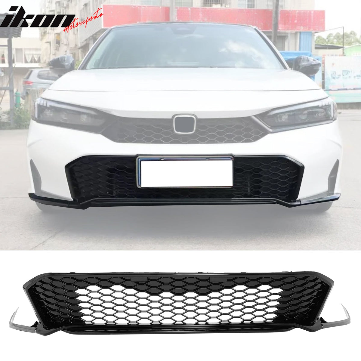 2025-2026 Honda Civic Gloss Black Type R Front Lower Upper Grilles ABS