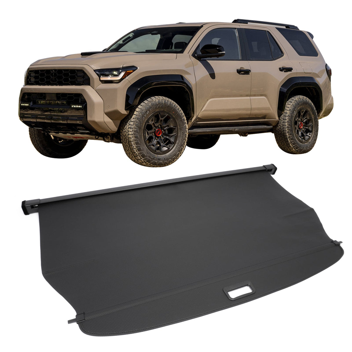 Rear Cargo Cover Shade for Toyota 4Runner 2025-2026 Carbon Fiber Texture Retractable