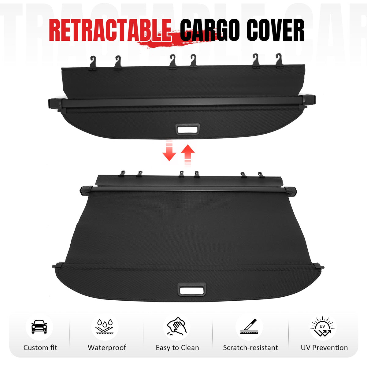 Cargo Cover for Subaru Forester 2025-2026 Carbon Fiber Texture Retractable