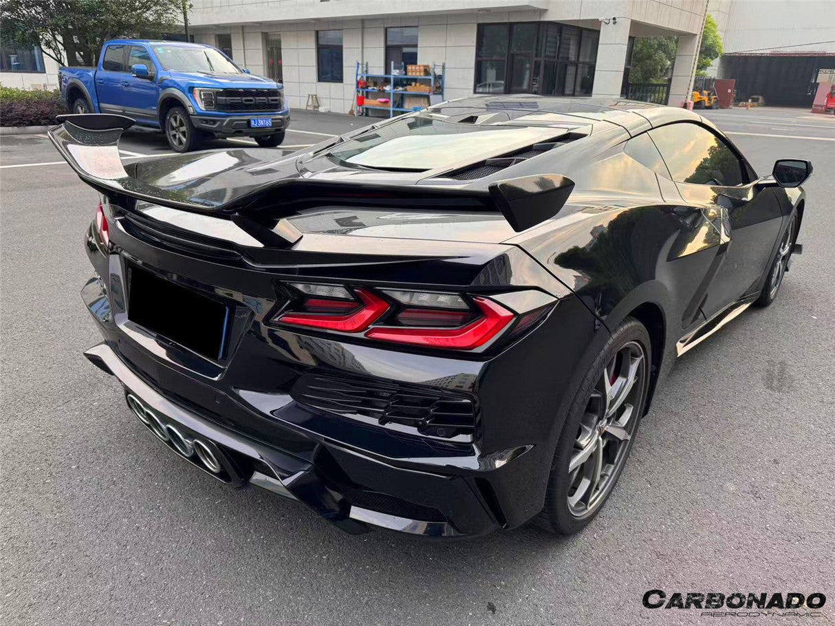 2020-2025 Corvette C8 Stingray Z06 Style DRY Carbon Fiber Trunk Spoiler Wing