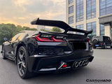 2020-2025 Corvette C8 Stingray Z06 Style DRY Carbon Fiber Trunk Spoiler Wing