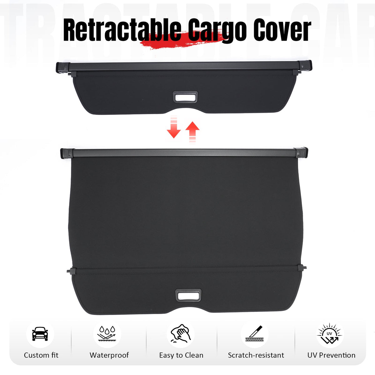 Rear Cargo Cover for Toyota RAV4 2026 Retractable Rear Trunk Shade Canvas