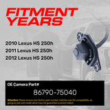 Lexus HS 250h (2010-2012) OEM Replacement Backup Camera OE Part # 86790-75040