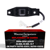 Lexus IS 250/350 (2006-2013), IS F (2008-2014) OEM Replacement Backup Camera OE Part # 86790-53010, 86790-53011