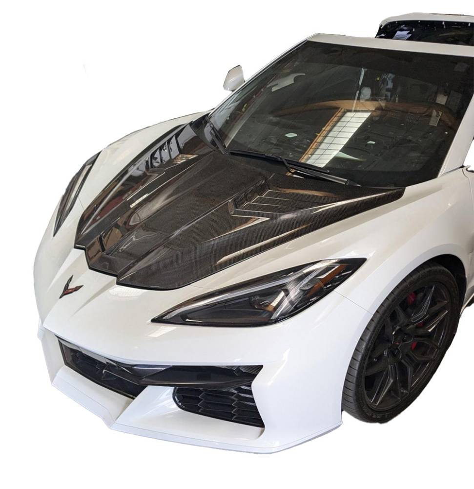 2020-2024 Chevrolet Corvette APEX Style Double Sided Carbon Fiber Carbon Fiber Hood