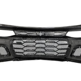 2017-2025 Chevy Camaro ZL1 Black Panther 1PC Full Gloss Carbon Fiber Track Package Front Bumper Conversion