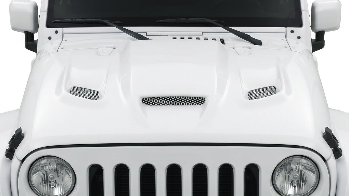 2007-2018 Jeep Wrangler Gralix Hellcat Look Hood - 1 Piece