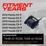 Mazda CX-9 (2016-2021) OEM Replacement Backup Camera OE Part # TK48-67-RC0B, TK48-67-RC0A