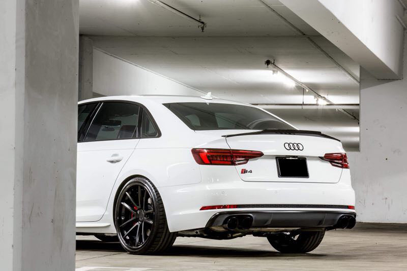 2017-2018 AUDI B9 A4 Sport  S4 MD Style Carbon Fiber Rear Lip Diffuser