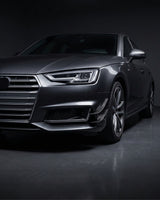 2017–2019 Audi A4 S-Line / S4 B9 Sedan Front Bumper Fins – Carbon Fiber
