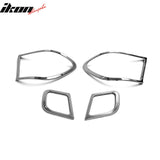 2004-2006 BMW E46 3-Series Coupe Chrome Tail Light Bezels Trim ABS 4PCS Set