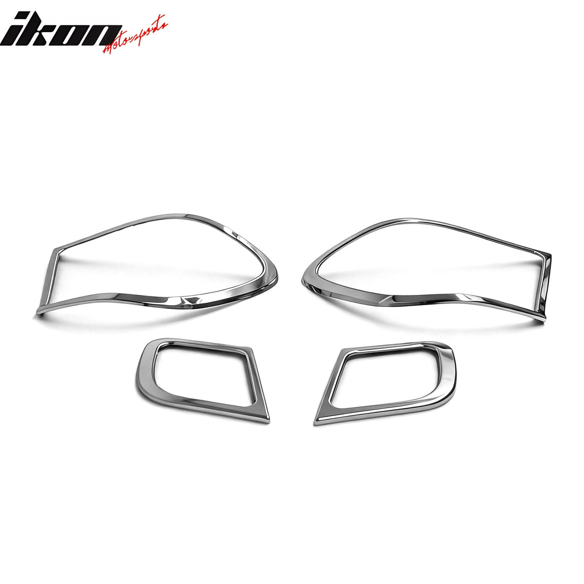 2004-2006 BMW E46 3-Series Coupe Chrome Tail Light Bezels Trim ABS 4PCS Set