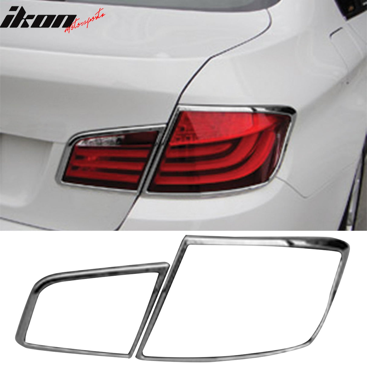2011-2013 BMW F10 5 Series Chrome 4PC Rear Tail Lights Bezel Cover ABS