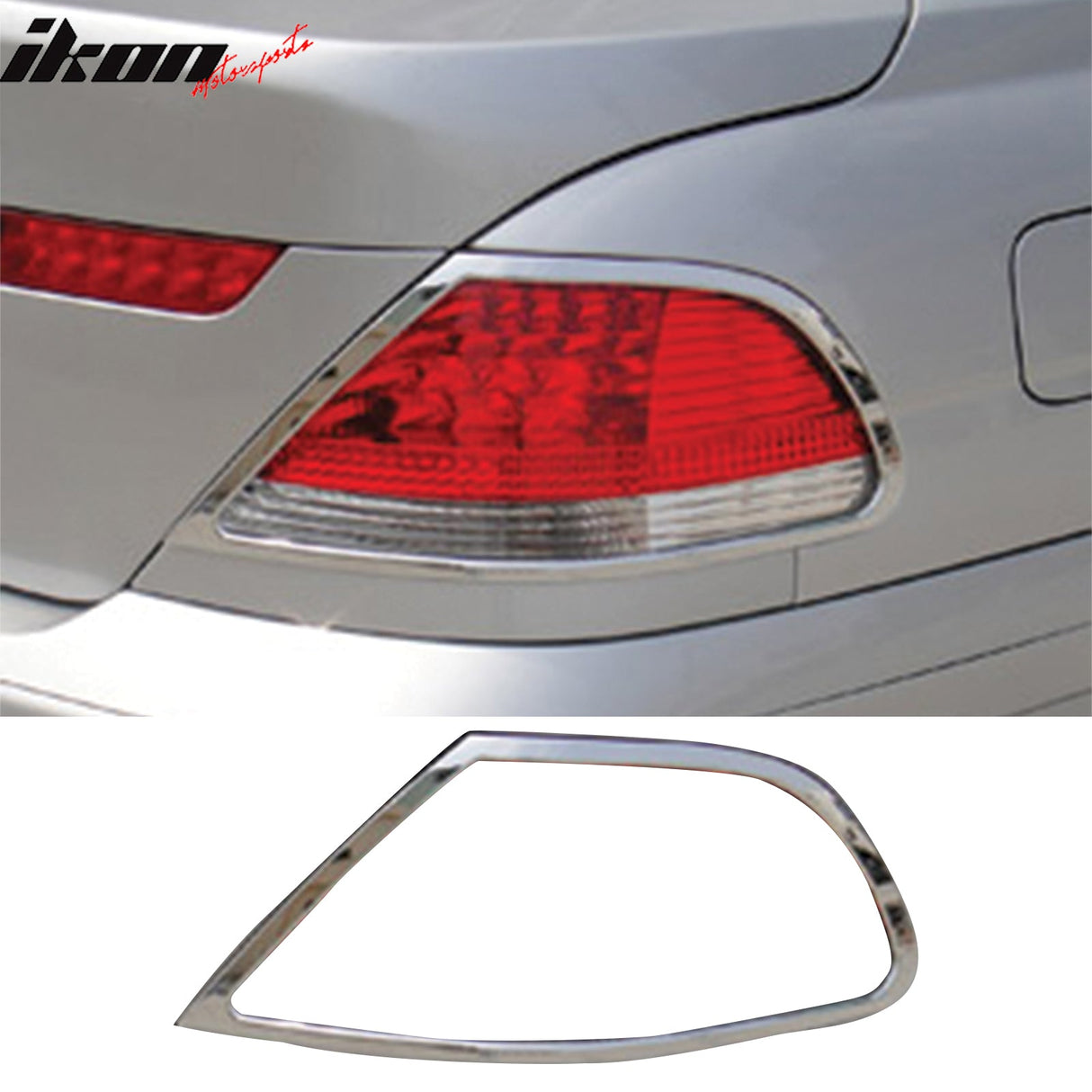 2002-2005 BMW E65 7 Series Chrome Rear Tail Light Bezel Cover Trim ABS