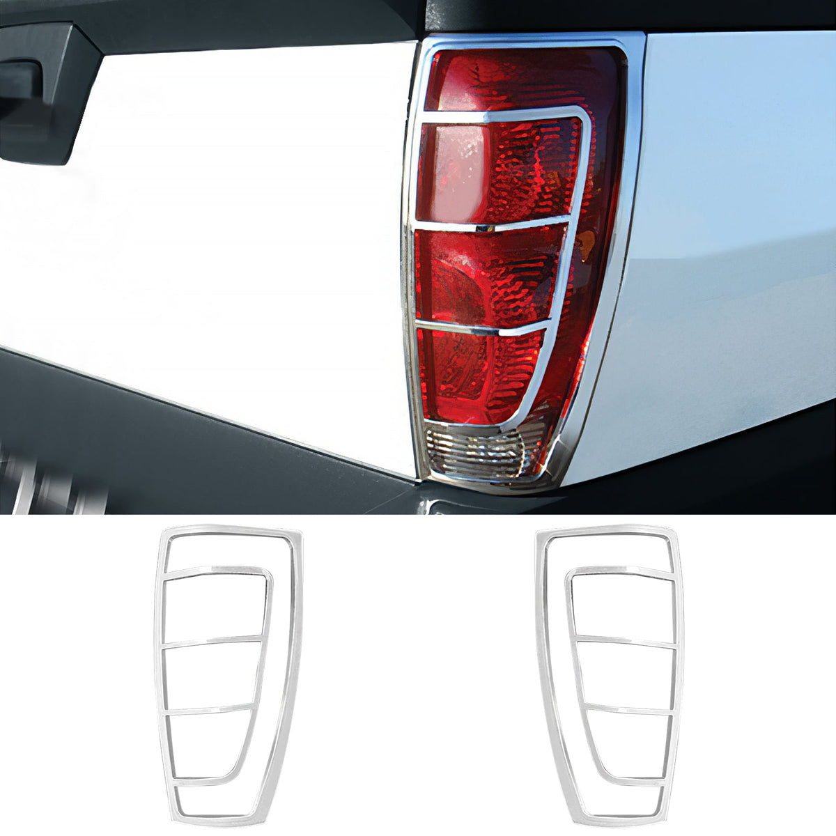 2002-2006 Chevrolet Avalanche Chrome Rear Tail Light Bezel Cover Trim
