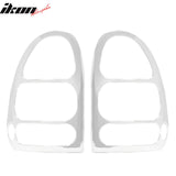 1996-2000 Dodge Caravan Rear Taillight Lamps Frames Chrome ABS 2PCS