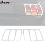 1999-2004 Ford Mustang Chrome ABS Tail Lights Frame Bezel Trim Pair
