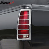 1988-1998 GMC C1500/K1500 Chrome 2PC Rear Tail Lights Bezel Covers ABS