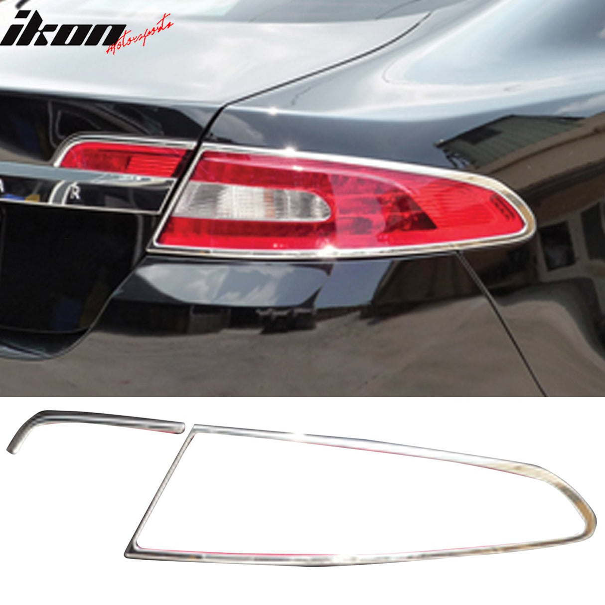 2009-2011 Jaguar XF Chrome Rear Tail Lights Bezel Cover Trim ABS