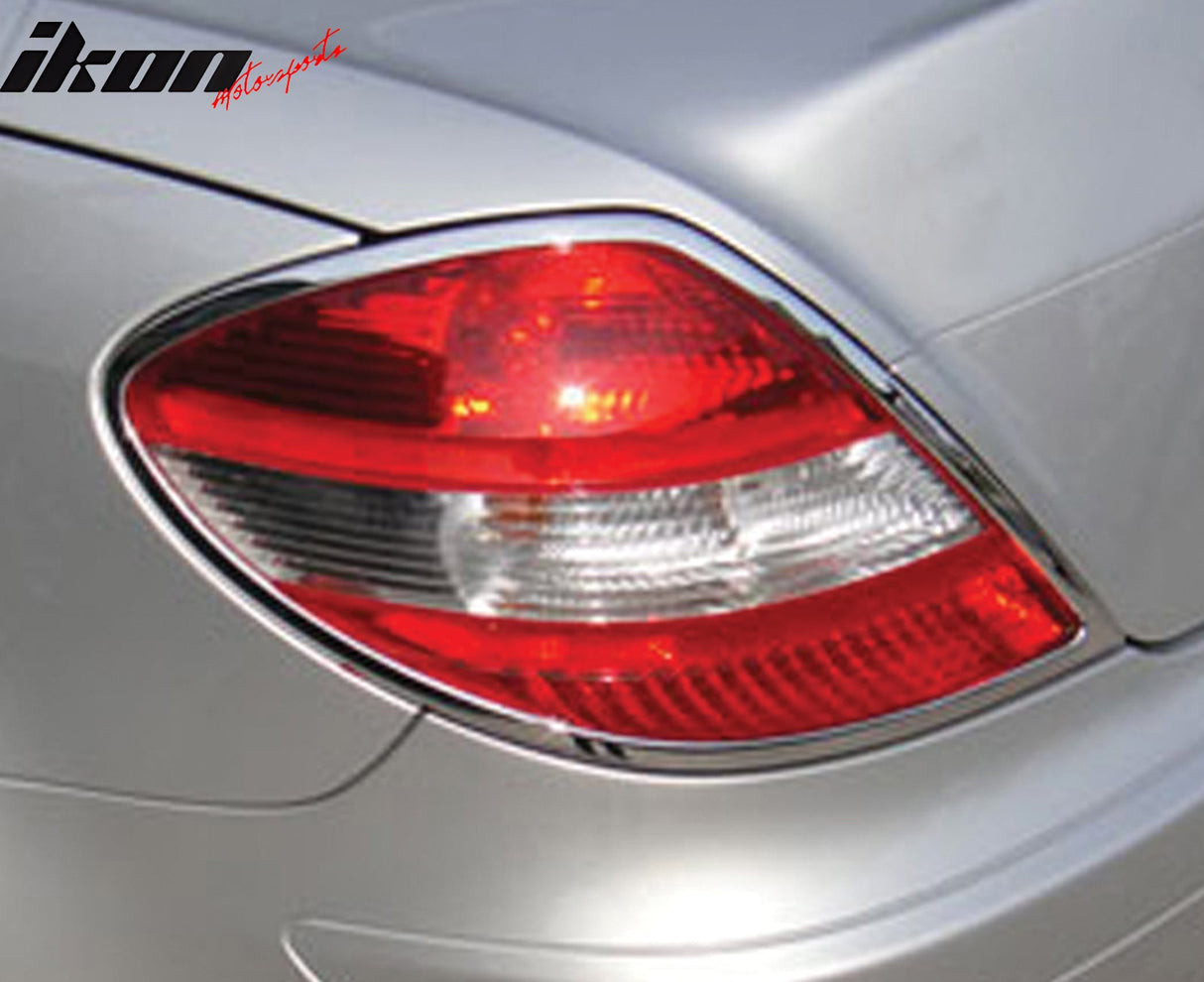 2004-2011 Benz SLK R171 Chrome ABS Tail Lights Frame Bezel Trim Pair