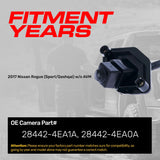 Nissan Rogue Sport/Qashqai w/o AVM (2017) OEM Replacement Backup Camera OE Part # 28442-4EA0A, 28442-4EA1A