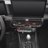 Real Carbon Fiber Center Dashboard A/C Vent Trim Overlays for 2024+ Ford Mustang