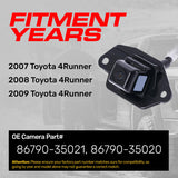 Toyota 4Runner (2007-2009) OEM Replacement Backup Camera OE Part # 86790-35020, 86790-35021