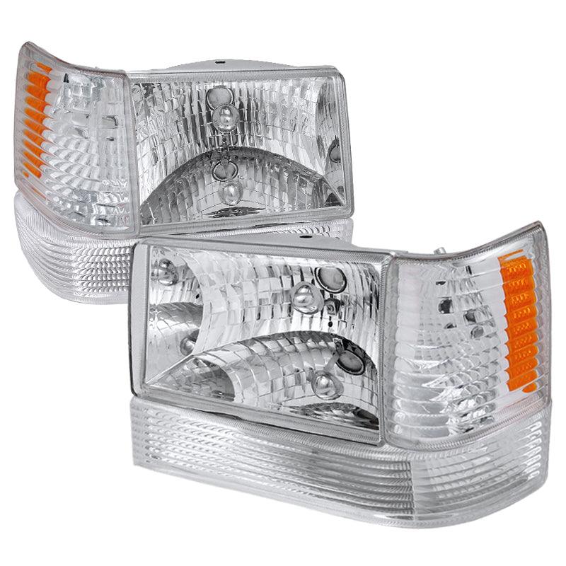 Spec-D OEM Replacement Headlights Jeep Grand Cherokee (1993-1996) Chrome / Black / Smoke