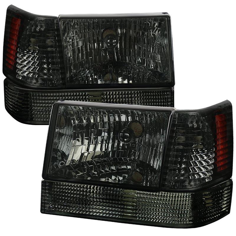 Spec-D OEM Replacement Headlights Jeep Grand Cherokee (1993-1996) Chrome / Black / Smoke