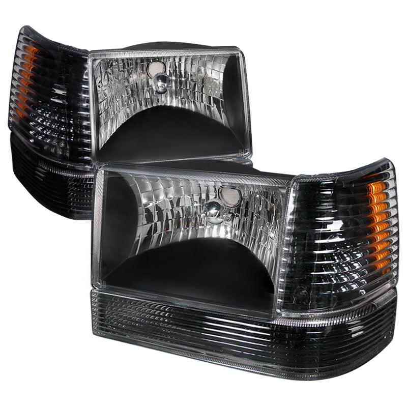 Spec-D OEM Replacement Headlights Jeep Grand Cherokee (1993-1996) Chrome / Black / Smoke