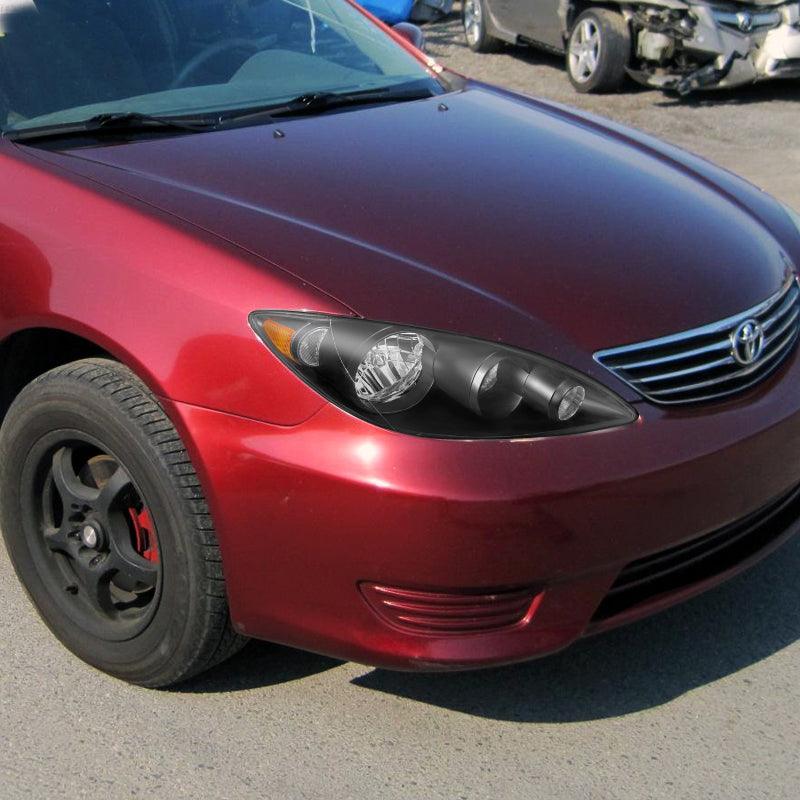 Spec-D OEM Replacement Headlights Toyota Camry (05-06) Black / Chrome
