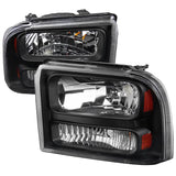 Spec-D OEM Replacement Headlights Ford F250 / F350 / F450 / F550 (05-07) Chrome / Black