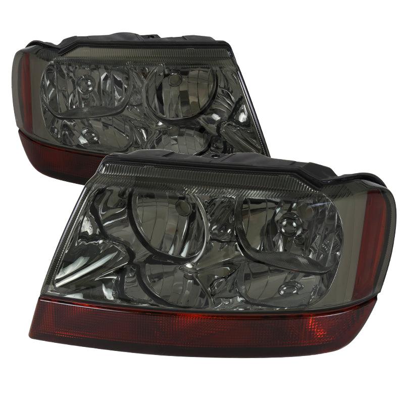 Spec-D OEM Replacement Headlights Jeep Grand Cherokee (99-04) Chrome / Smoke / Black