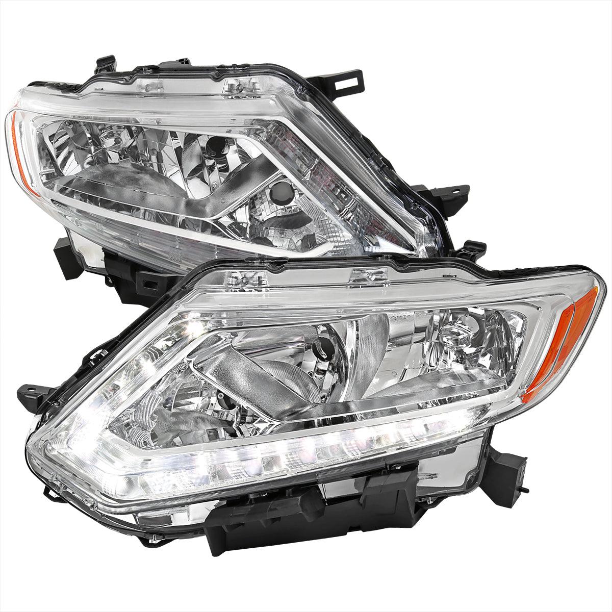 Spec-D Headlights Nissan Rogue (2014-2016) w/ LED DRL Bar