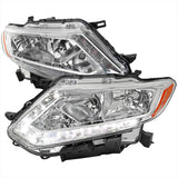Spec-D Headlights Nissan Rogue (2014-2016) w/ LED DRL Bar