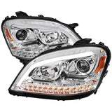 Spec-D Projector Headlights Mercedes ML320 ML350 ML450 ML500 ML550 ML63 W164 (06-08) Sequential Black/Chrome