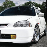 Spec-D Projector Headlights Honda Civic EK (96-98) Dual LED Halo - Black or Chrome