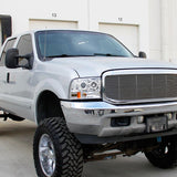 Spec-D Projector Headlights Ford F250 F350 F450 (99-04) LED Halo DRL - Black / Chrome / Smoked