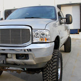 Spec-D Projector Headlights Ford F250 F350 F450 (99-04) LED Halo DRL - Black / Chrome / Smoked