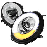 Spec-D Projector Headlights Mini Cooper R56 (07-12) DRL LED Halo Black or Chrome