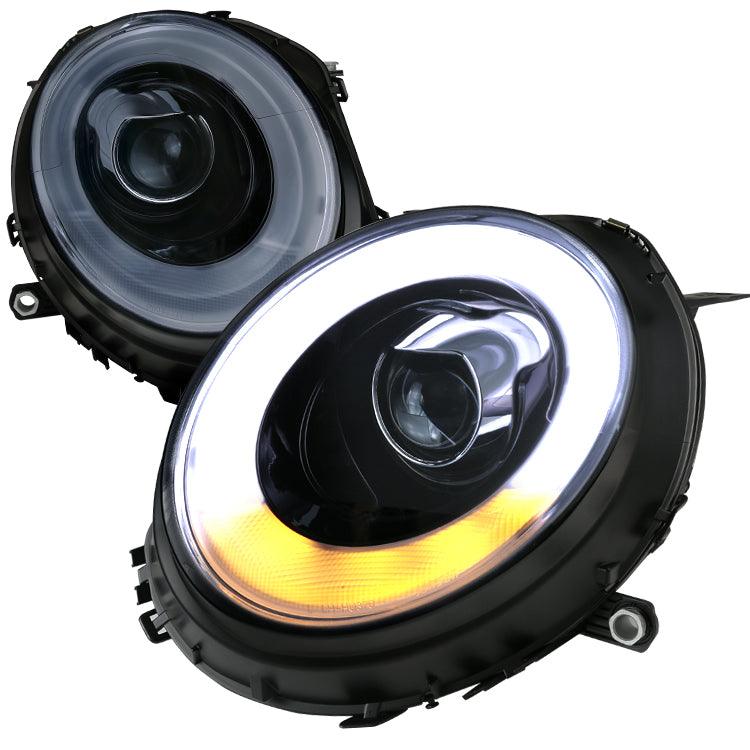Spec-D Projector Headlights Mini Cooper R56 (07-12) DRL LED Halo Black or Chrome