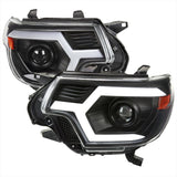 Spec-D Projector Headlights Toyota Tacoma (12-15) Sequential - Black / Smoke / Chrome